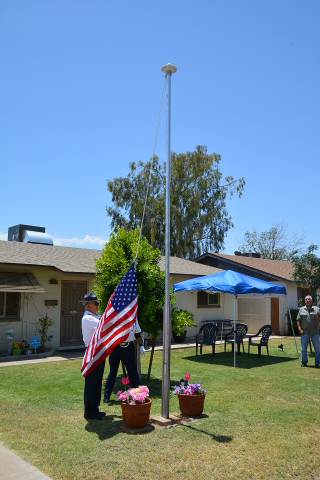6/4/21 - Flag Raising Ceremony at Comrade Joe Ordonez Home