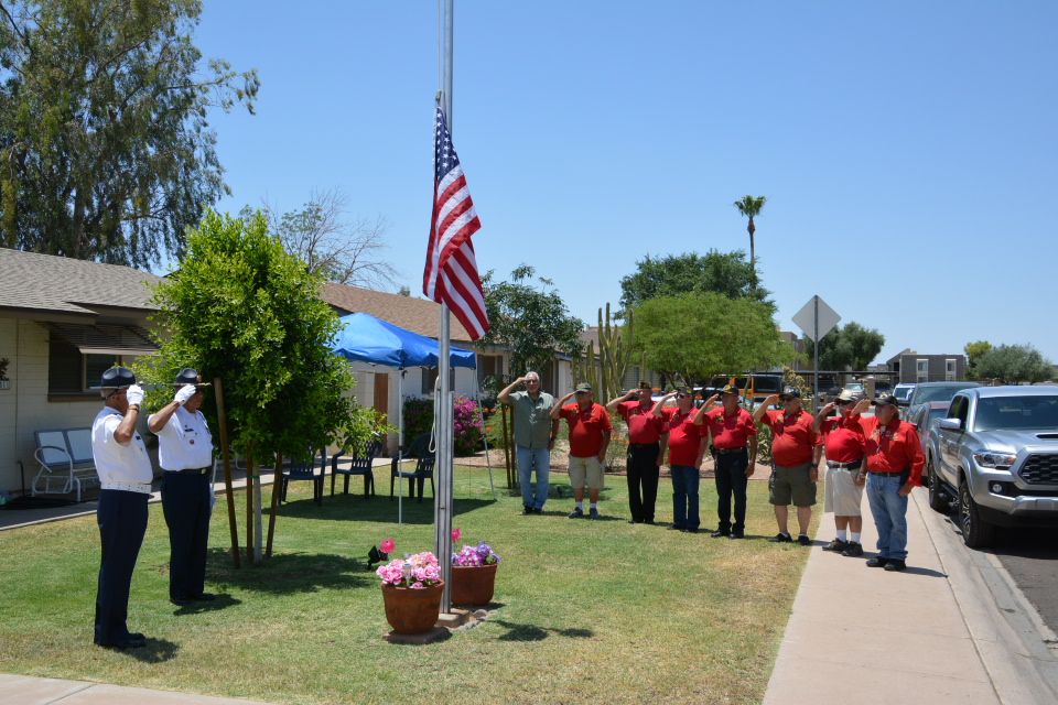 6/4/21 - Flag Raising Ceremony at Comrade Joe Ordonez Home